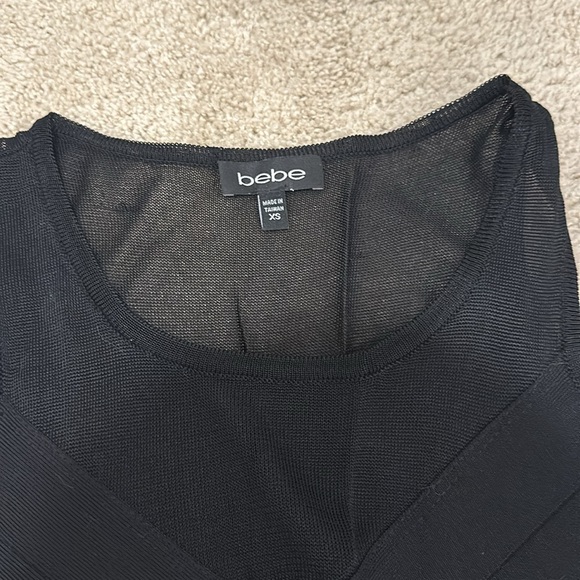 Bebe Mini Bodycon With Mesh Size Extra Small Condition 9.5/10 - Picture 2 of 4